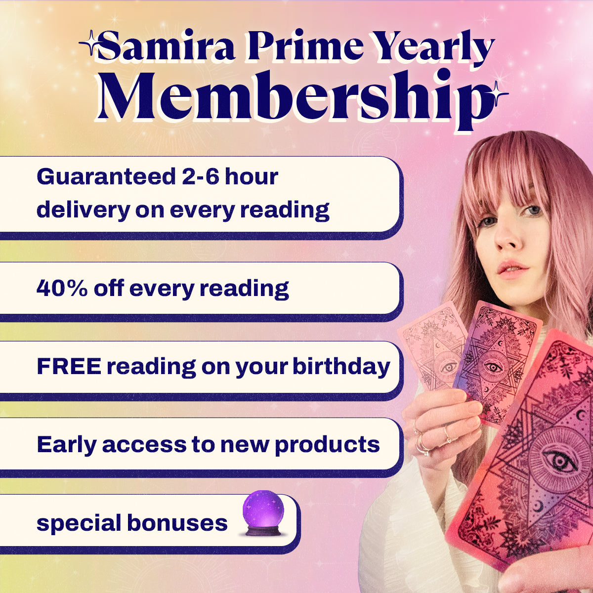 Membresía anual de Samira Prime thumbnail-image-1