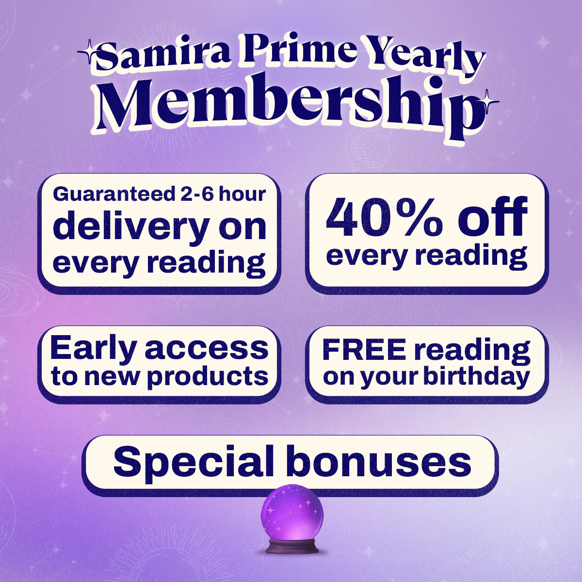 Membresía anual de Samira Prime thumbnail-image-2